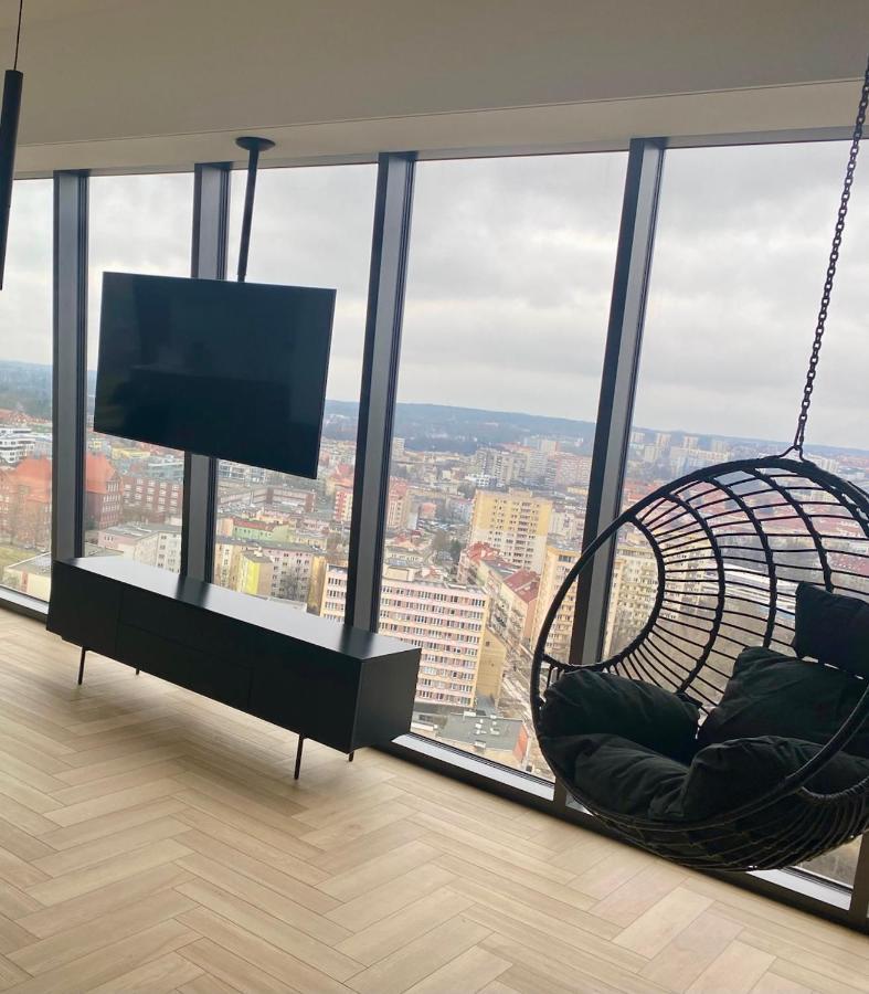 Hanza Tower Szczecin Sky Apart 18Th Floor A Apartamento Exterior foto